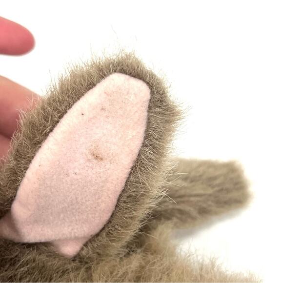 Vintage TY 1993 Realistic Fuzzy Bunny Toy Stuffed Animal #1 - Picture 7 of 10